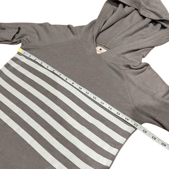 Sundry Pullover Hoodie Grey Stripes Soft Knit Size 0 - Picture 12 of 13